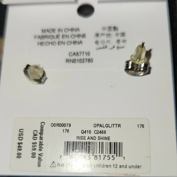 Kate Spade NWT Silver Heart Earrings - Picture 3 of 4